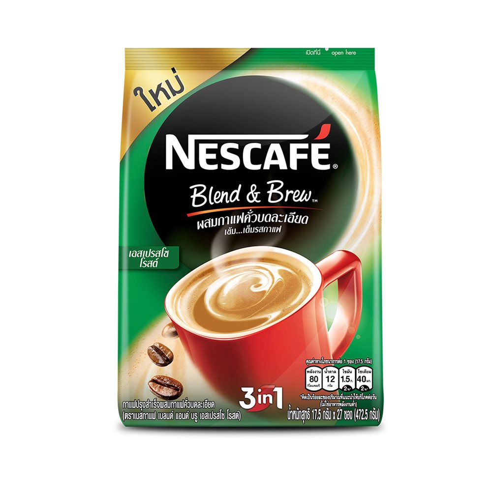 Picture of TH | Nescafé | Green Expresso Roast Coffee Mix 3 in 1 | 24x(27x15,8g.)