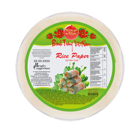 Twin Rabbit Brown Rice Paper / Banh Trang Gao Luc (22 cm) 10 oz