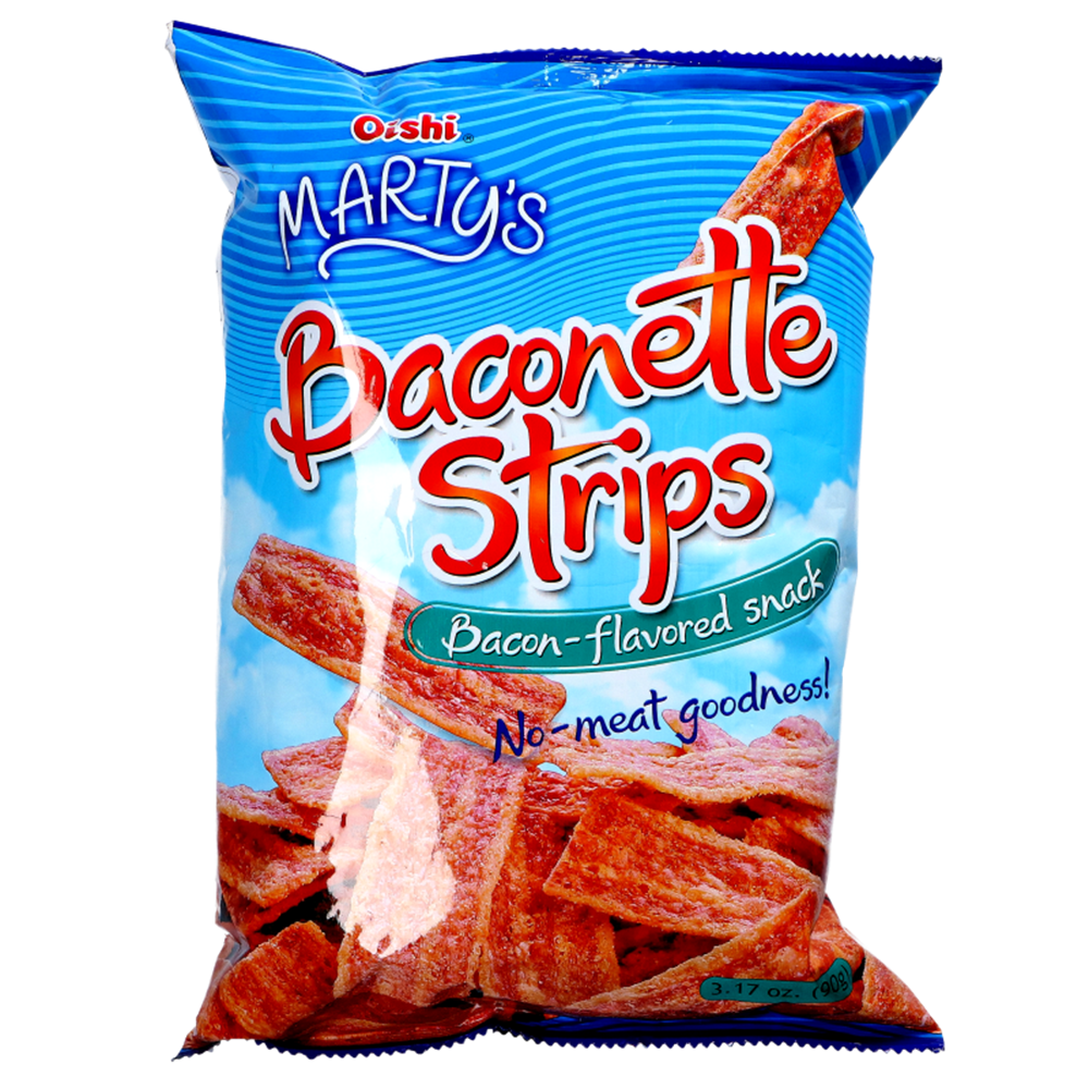 Picture of PH | Oishi | Marty's Baconette Strips - Bacon Flavoured | 30x90g.