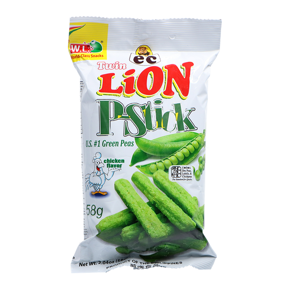 Picture of PH | W.L. | EX Twin Lion Green Peas P-Stick Chicken Flavor | 10x10x58g.