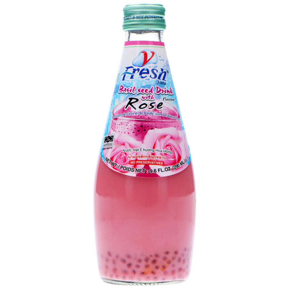 Picture of TH | V-Fresh | Rose Drink with Basil Seed | 24x290ml.