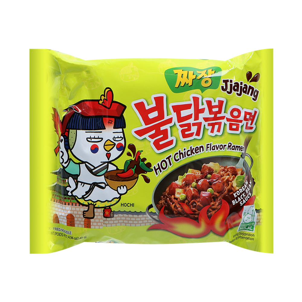 Picture of KR | Samyang | Buldak Ramen Hot Chicken Jjajang Black bean Sauce | 8x5x140g. 