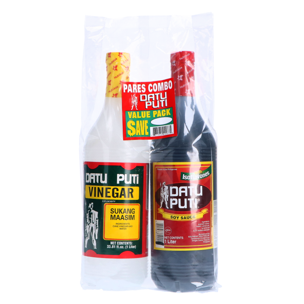 Picture of PH | Datu Puti | Value Pack Soy Sauce + Vinegar 1L | 6x2x1ltr. 