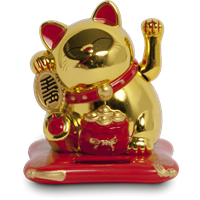 Picture of CN Lucky Cat Gold - Solar 9x10x10,5cm