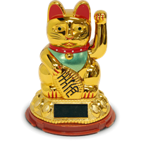 Picture of CN Lucky Cat Gold - Solar 12cm