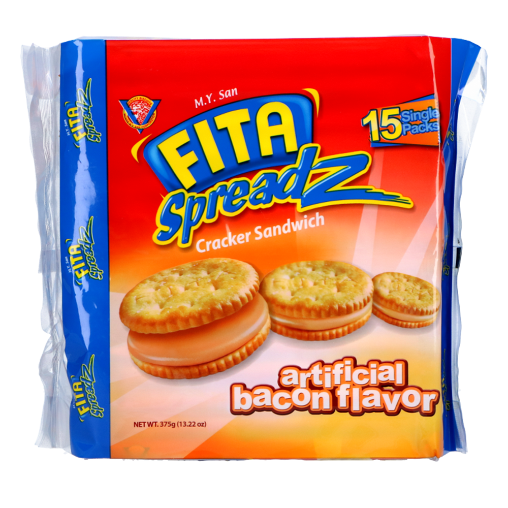 Picture of PH | M.Y. San | Fita Crackers - Spreadz Bacon 15's | 20x375g.