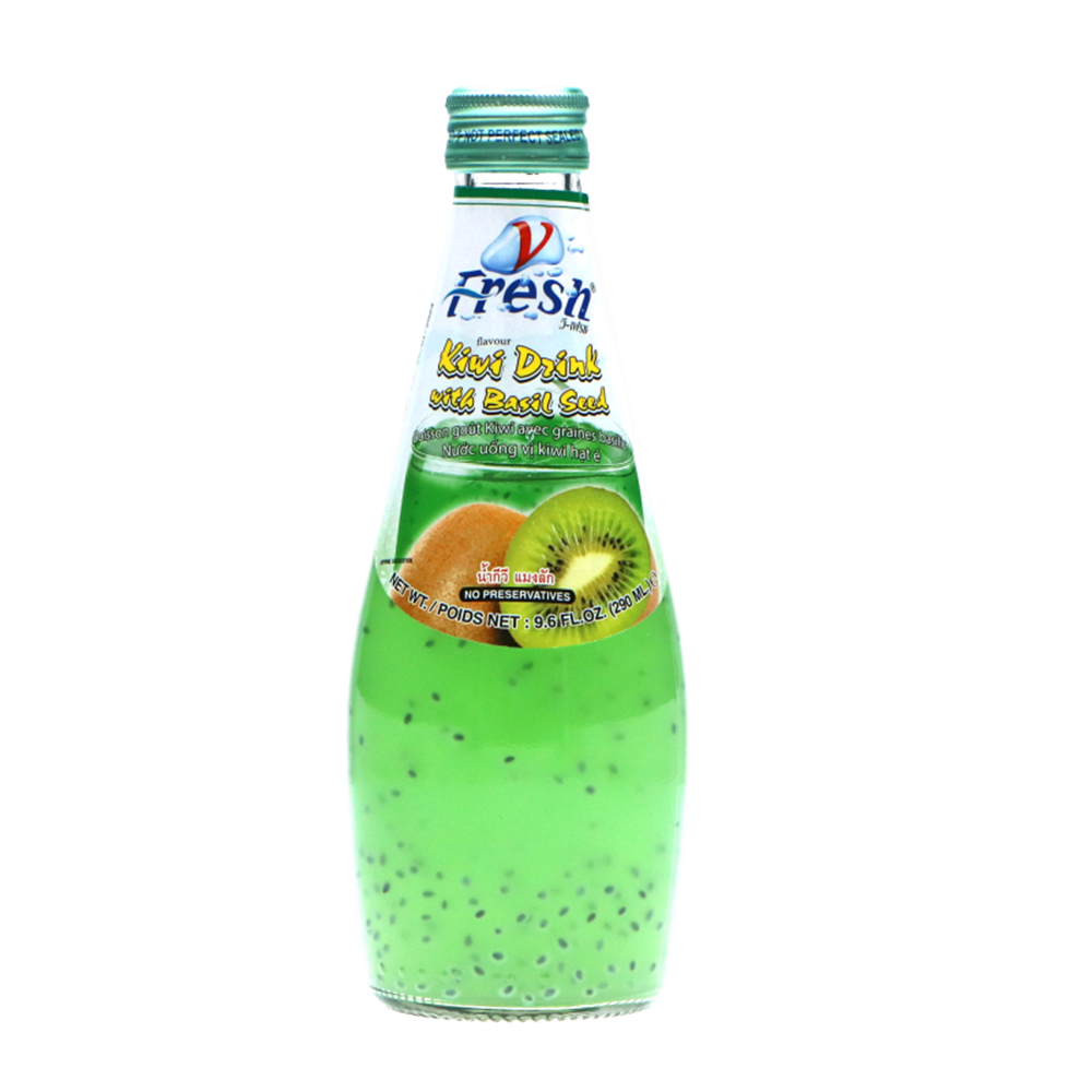 Picture of TH | V-Fresh | Thai Kiwi Tea Drink with Basil Seed | 24x290ml.