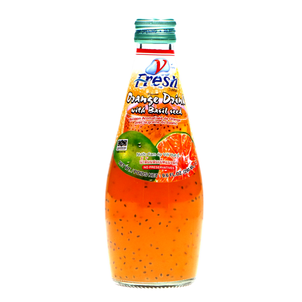 Picture of TH | V-Fresh | Orange Flavor Drink with Basil Seed | 24x290ml.