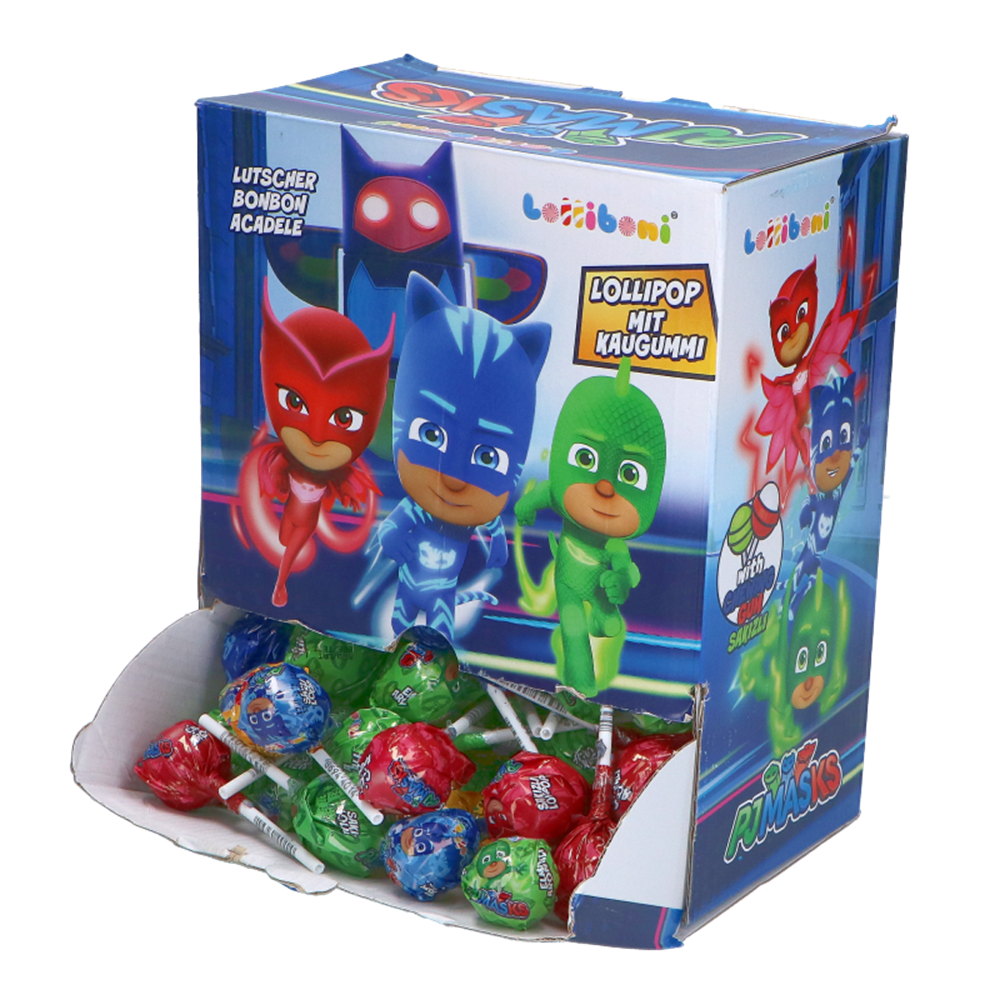 Picture of EU | Lolliboni / PJ Masks | Lollypop with Chewing Gum | 100x16g.