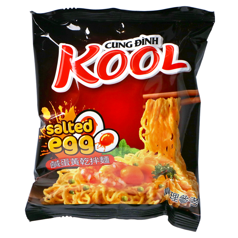 Picture of VN | Cung Dinh - Kool Brand | Instant Noodles - Salted Egg Flavor - Bag | 12x4x90g.