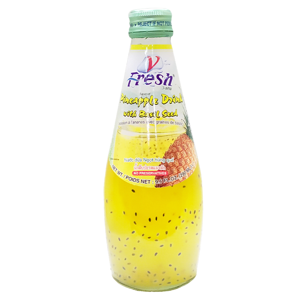 Picture of TH | V-Fresh | Pineapple Drink with Basil Seed | 24x290ml.