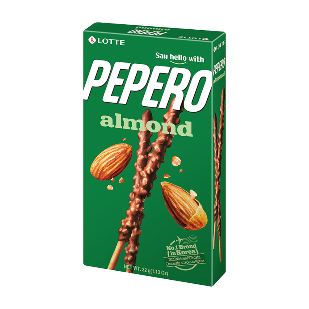 Picture of KR | LOTTE | Pepero - Almond & Chocolate Sticks | 40x32g.