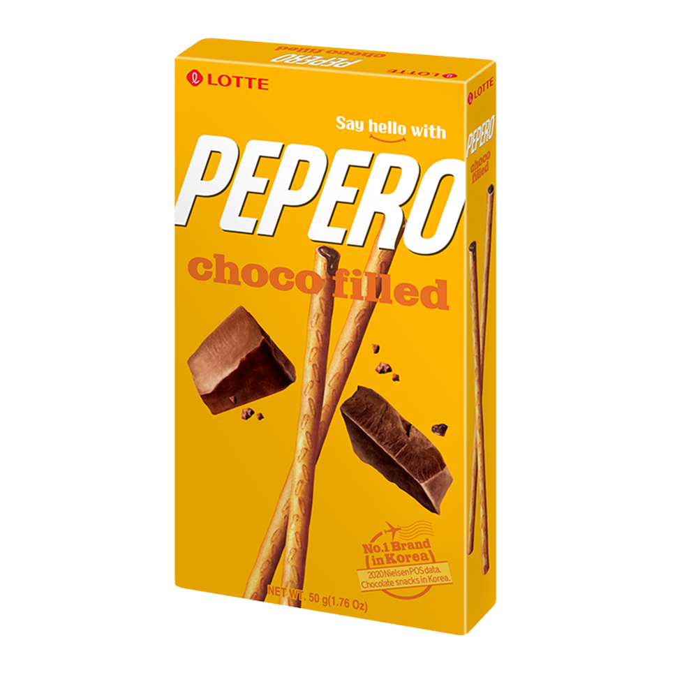 Picture of KR | LOTTE | Pepero - Nude (Chocolate Filled) Sticks | 40x50g.