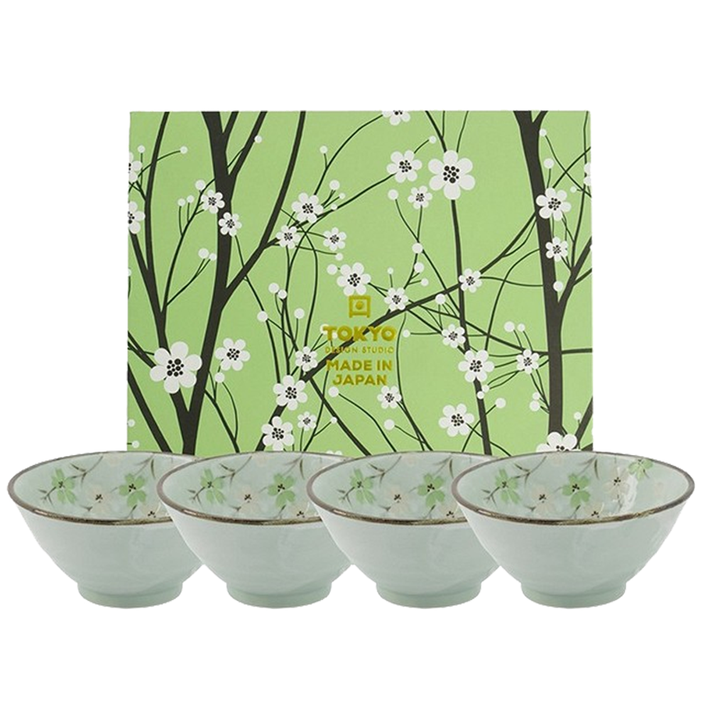 Picture of JP Green Cosmos Bowl Set 4pcs 13x6cm 350ml 