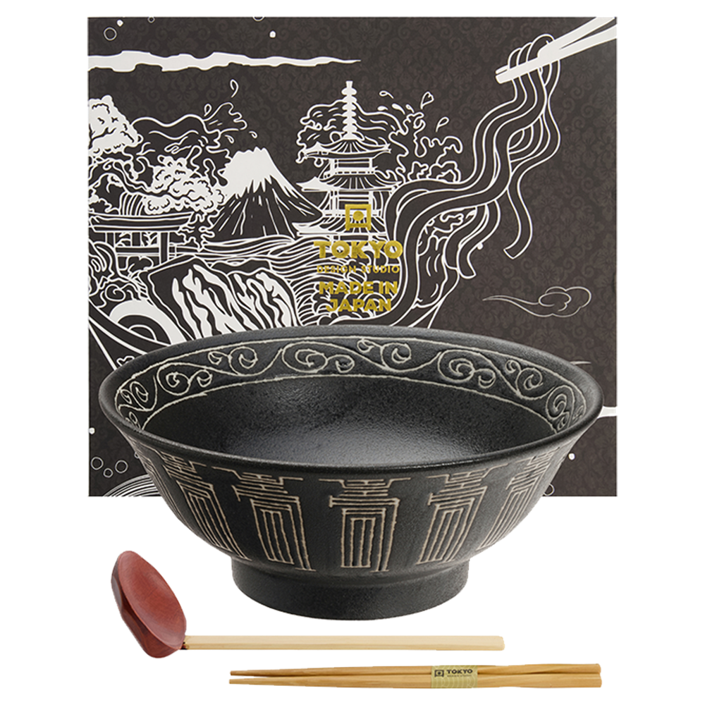 Picture of Ramen Bowl Kotobuki Black 21.5x9cm 1300ml  