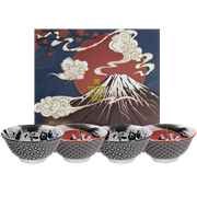 Picture of JP Samurai Ninja Bowl Set 4pcs 14.8x7cm 550ml 7A