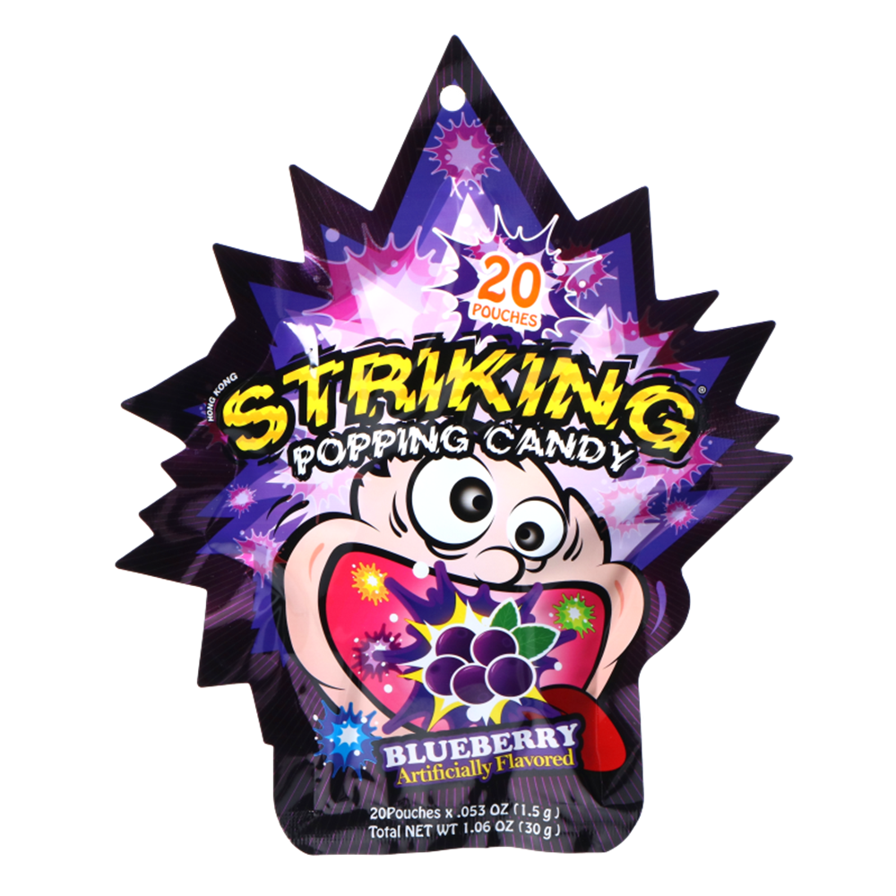 Picture of HK | Striking | Popping Candy - Blueberry Flavor | 4x12x30g.