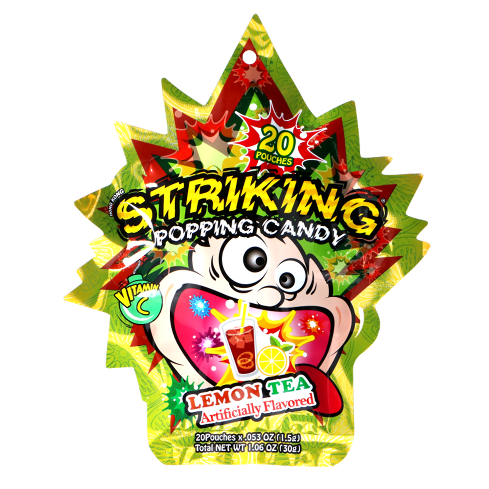 Picture of HK | Striking | Popping Candy - Lemon Tea Flavour + Vitamine C | 4x12x30g.
