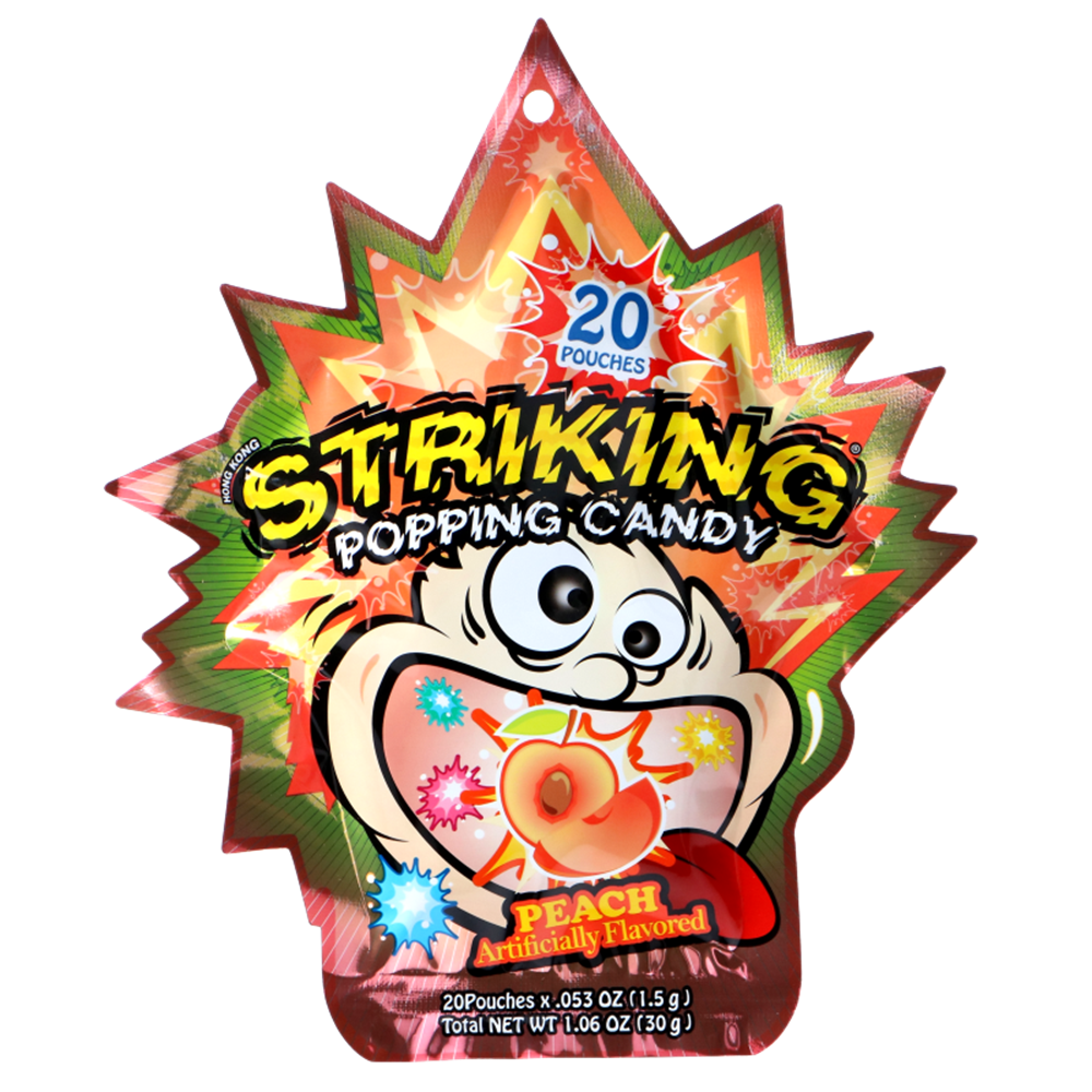 Picture of HK | Striking | Popping Candy - Peach - Strip  | 4x12x30g.