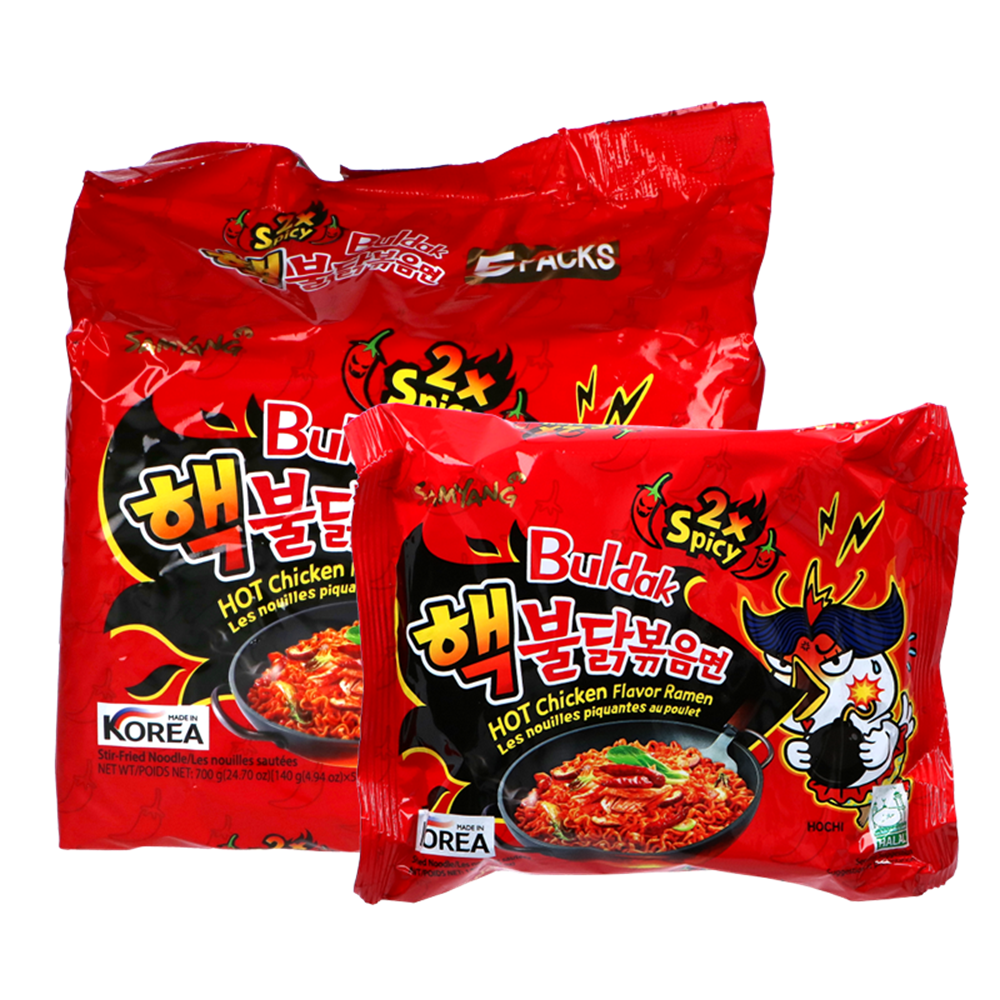 Samyang Buldak Ramen Extreme Hot Chicken 2x Spicy Bag Beagley