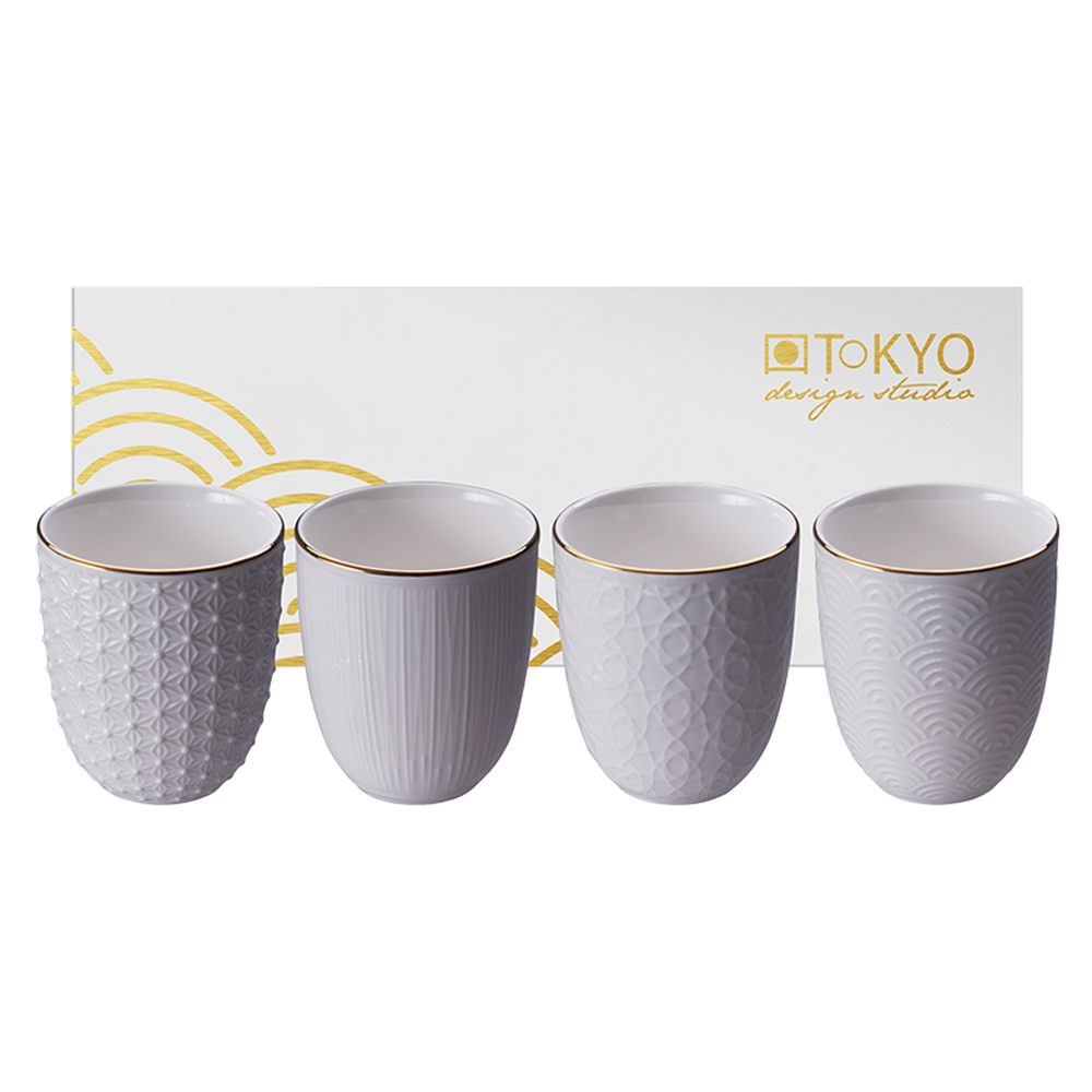 Picture of JP |Tokyo Design Studio | Nippon White Gold Rim, Giftset TeaCup (170ml.) | 1 set