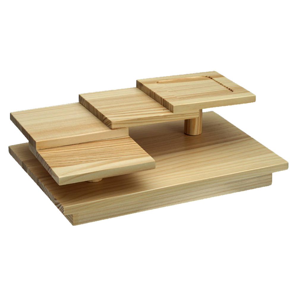 Picture of CN | Tokyo Design Studio | Wooden Sushi Geta Square Stairs (25x17x8cm.) | 1 piece