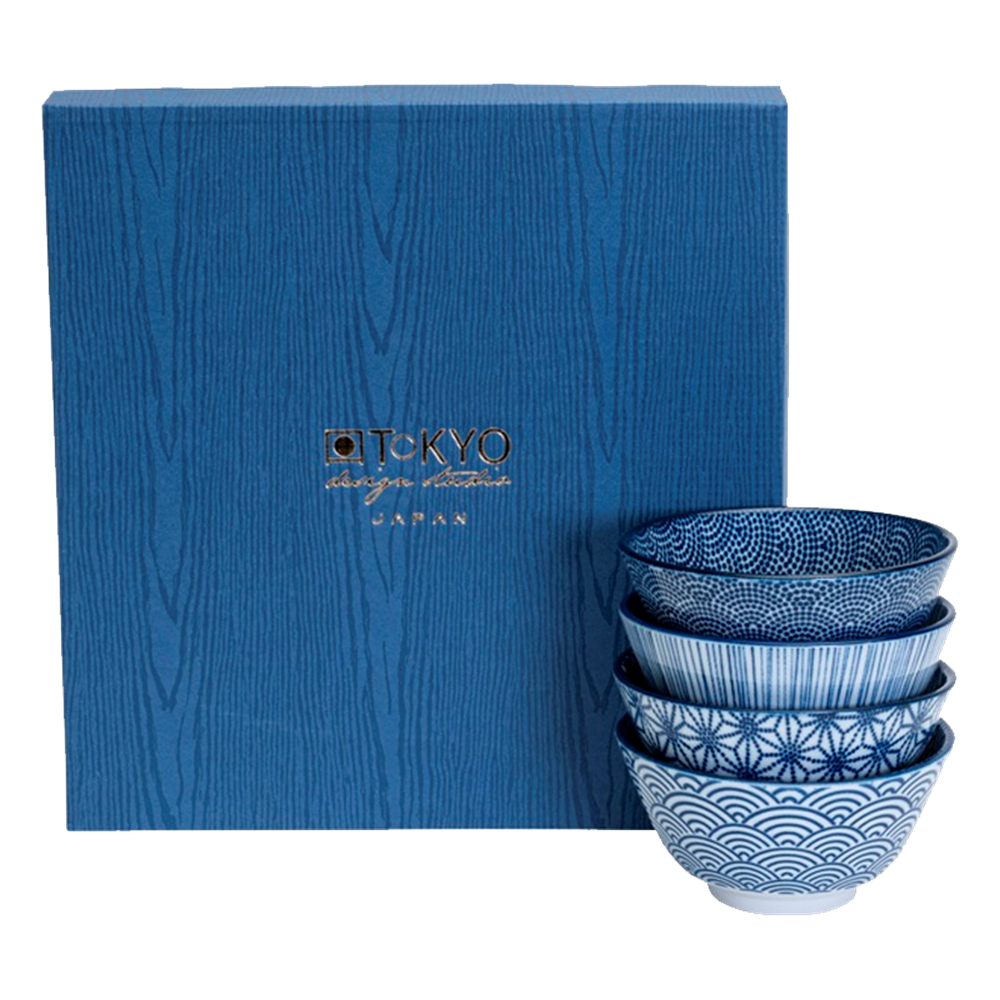 Picture of JP |Tokyo Design Studio | Nippon Blue, Giftset Rice Bowl (300ml.) | 1 set