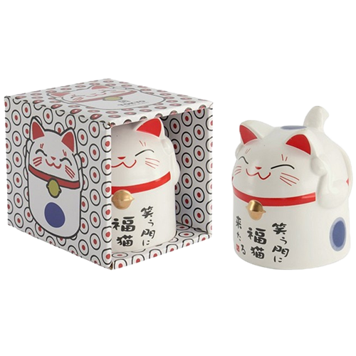 Black and White Ceramic Lucky Cat Salt and Pepper Shaker Set - World Market