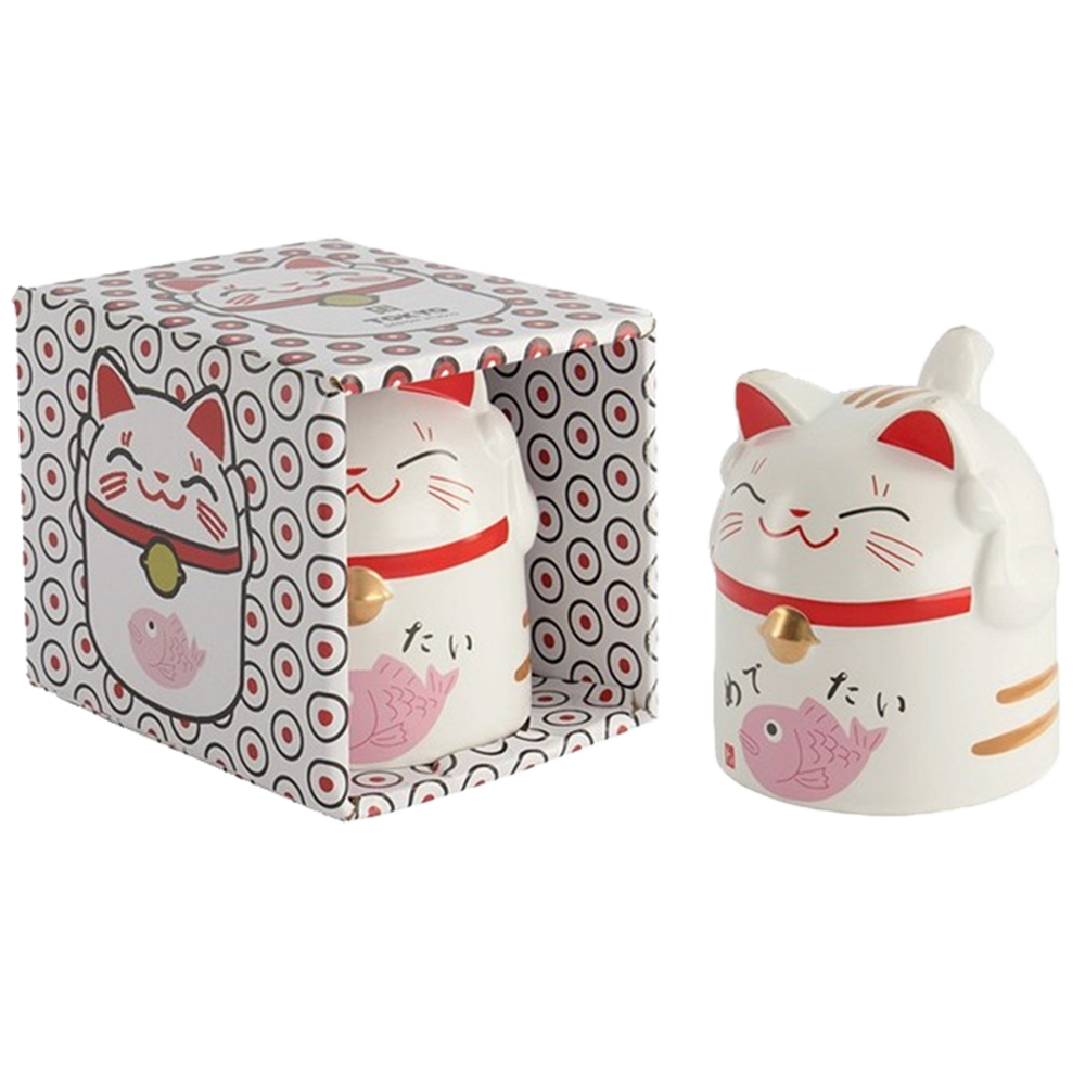 Picture of JP | Tokyo Design Studio | Kawaii Mug, Lucky Cat Pink Giftbox (350ml.) | 6pcs.