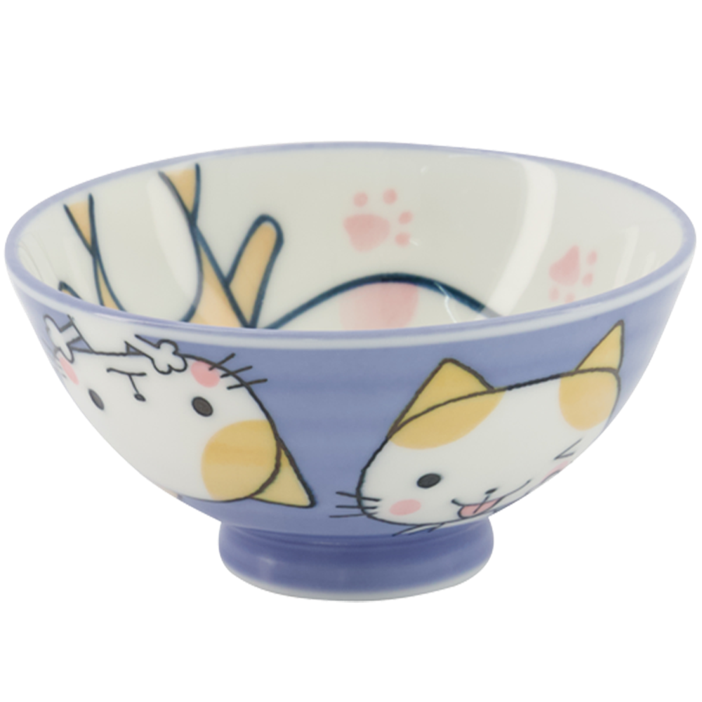 Picture of JP | Tokyo Design Studio | Kawaii Bowls, Rice Blue Cat (200ml.) | 10pcs.