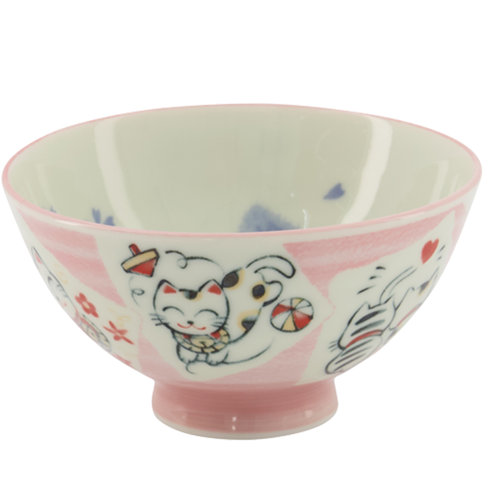 Picture of JP |Tokyo Design Studio  | Kawaii Bowls, Lucky Cat Pink (300ml.) | 10pcs.