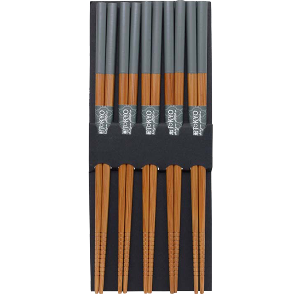 Picture of CN | Tokyo Design Studio |  Chopsticks Bamboo Grey - 5 Pair | 10 sets