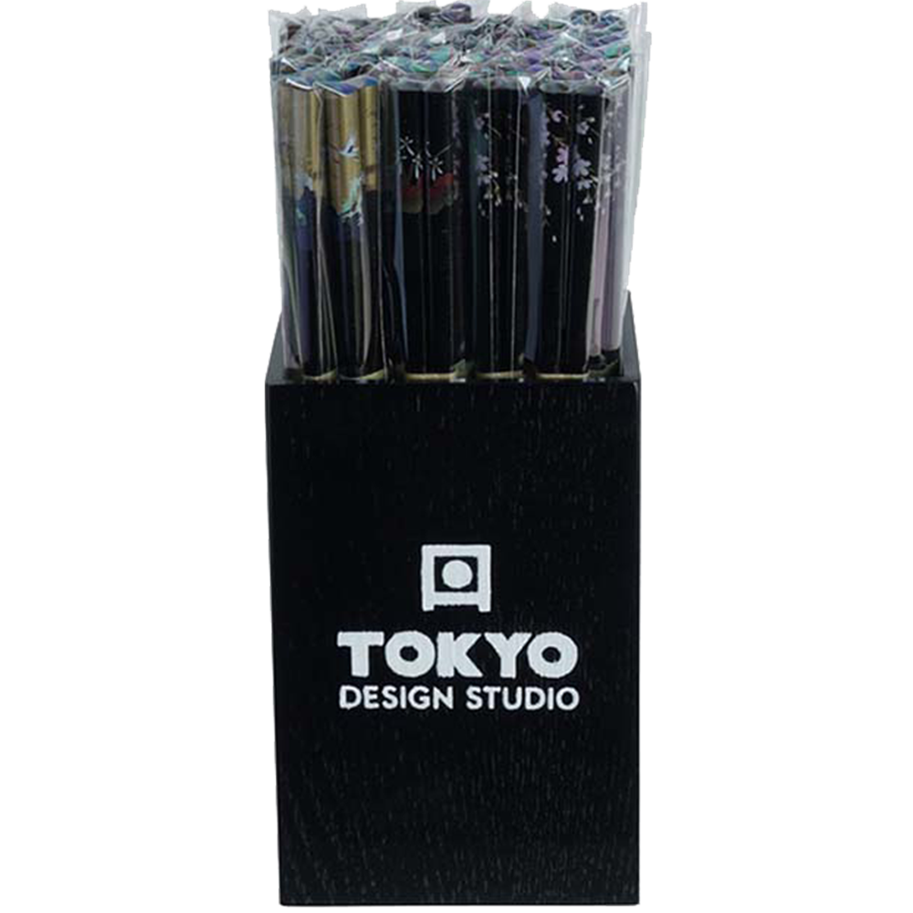 Picture of CN | Tokyo Design Studio | Chopsticks Black Assorted - 50 Pair | 1 set