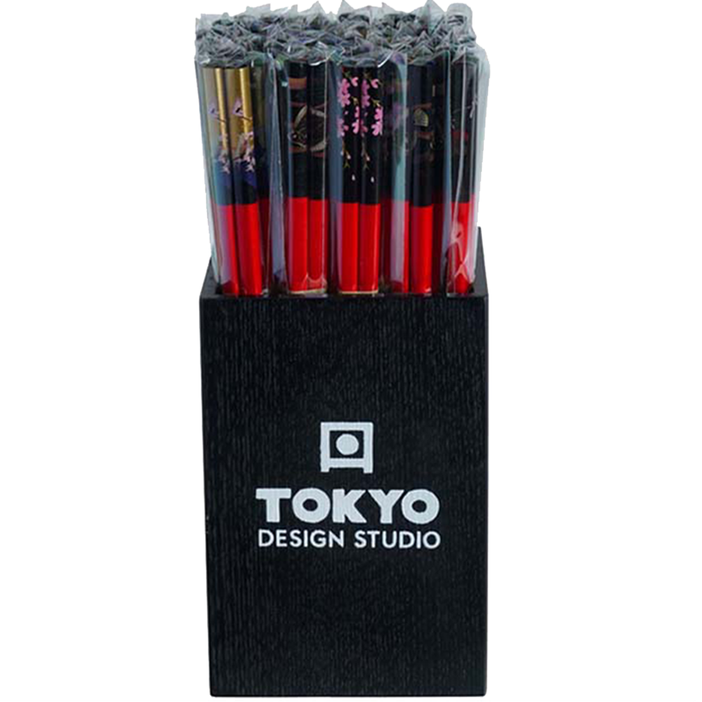 Picture of CN | Tokyo Design Studio | Chopsticks Box Red  - 50 Pair | 1 set