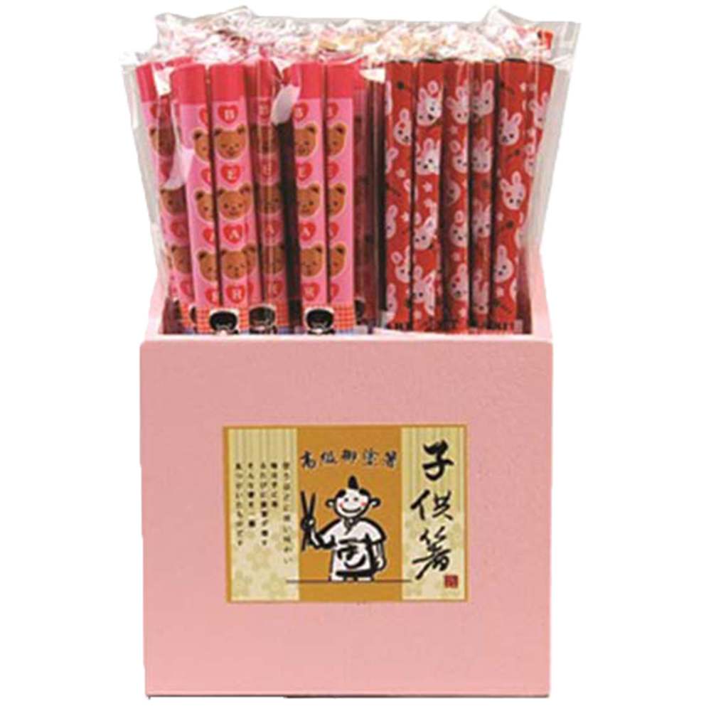 Picture of CN | Tokyo Design Studio | Chopsticks Children Box Pink - 50 Pair | 1 set
