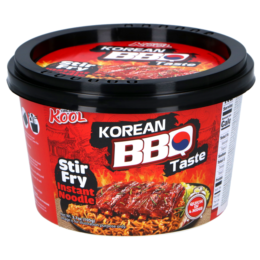 Picture of VN | Cung Dình - Kool Brand | Instant Noodles - Korean BBQ Taste - Bowl | 12x105g.
