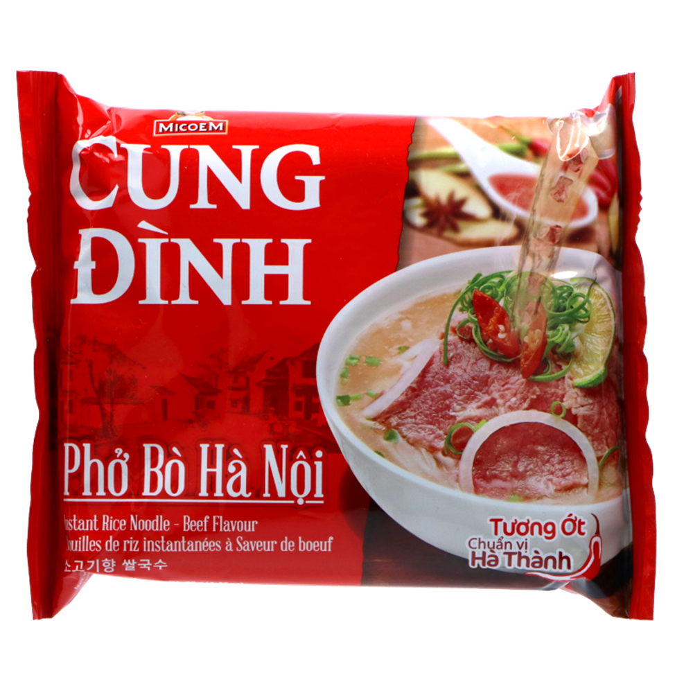 Afbeelding van VN | Cung Dình | Instant Rice Noodles  - Pho Bo - Beef | 3x30x70g.