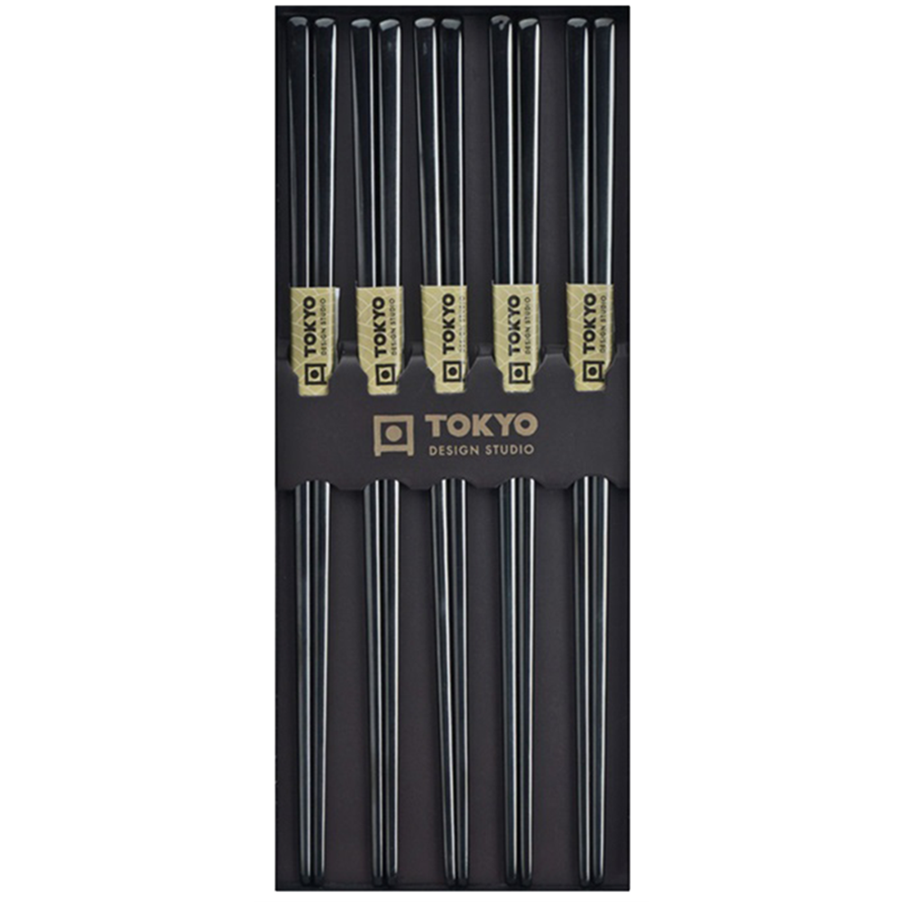 Picture of CN | Tokyo Design Studio | Chopsticks SS Black – 5 Pair | 10 sets