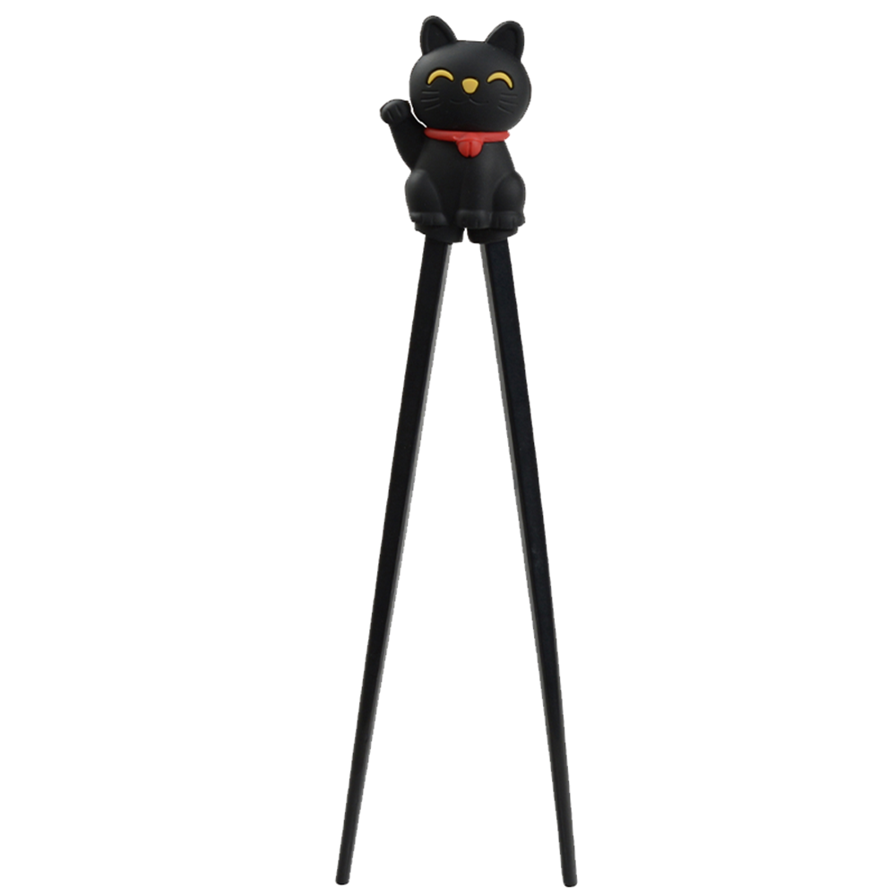 Picture of CN | Tokyo Design Studio | Children Chopsticks Lucky Cat Black (22cm.) | 24pcs.