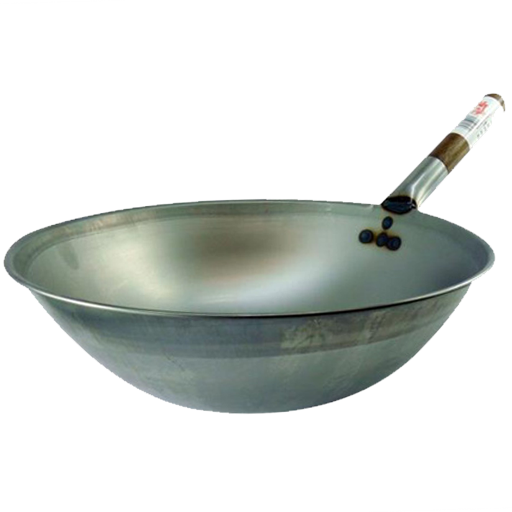 Picture of * GB Deep Rolled Edge Wok Medium Weight 33cm