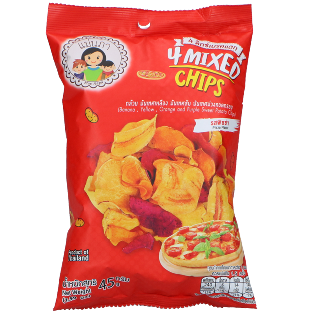 Picture of TH | Mae Napa | 4 Mixed Chips Pizza Flavor | 24x45g.