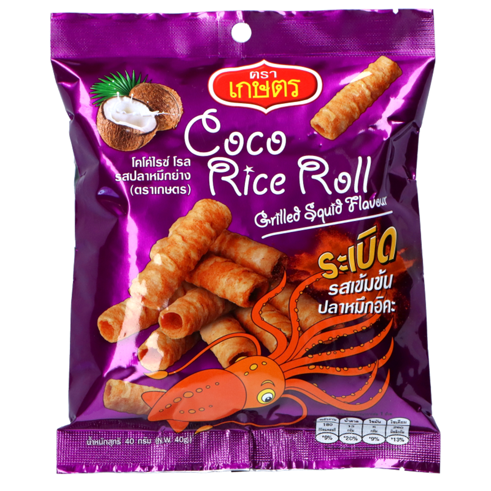 Picture of TH | Kaset | Coco Rice Rolls - Squid Flavor | 12x40g.