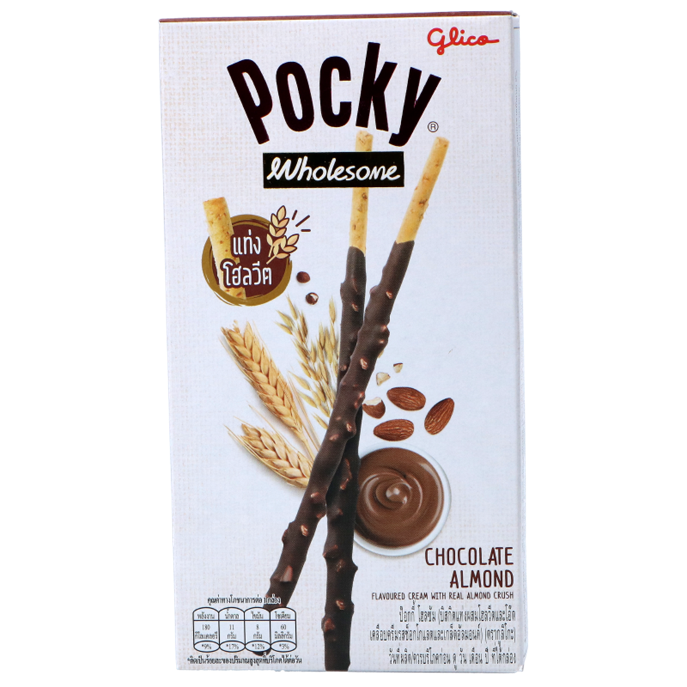 Picture of TH | Glico | Pocky Biscuit Stick Wholesome Chocolate Almond | 6x10x36g.