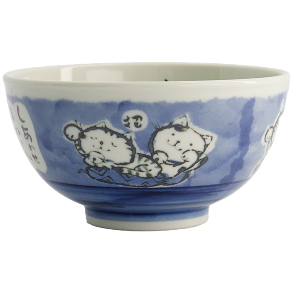Picture of JP | Tokyo Design Studio | Kawaii Bowls, Rice Cat Blue (400ml.) | 5pcs.