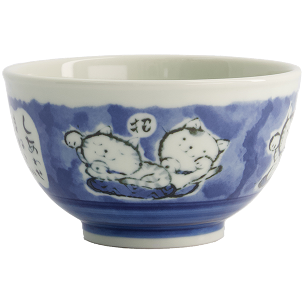 Picture of JP | Tokyo Design Studio | Kawaii Bowls, Rice Cat Blue (600ml.) | 5pcs.