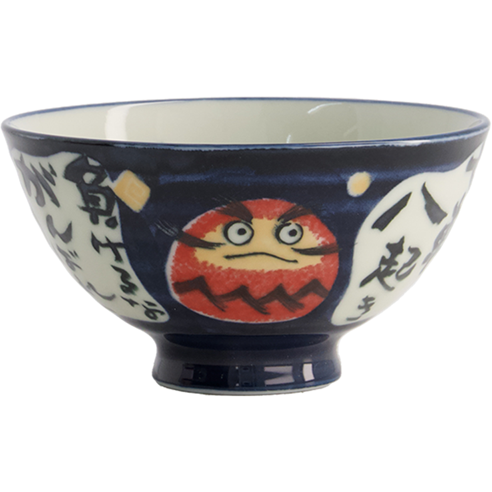 Picture of JP | Tokyo Design Studio | Kawaii Bowls, Rice Daruma Blue (300ml.) | 10pcs.