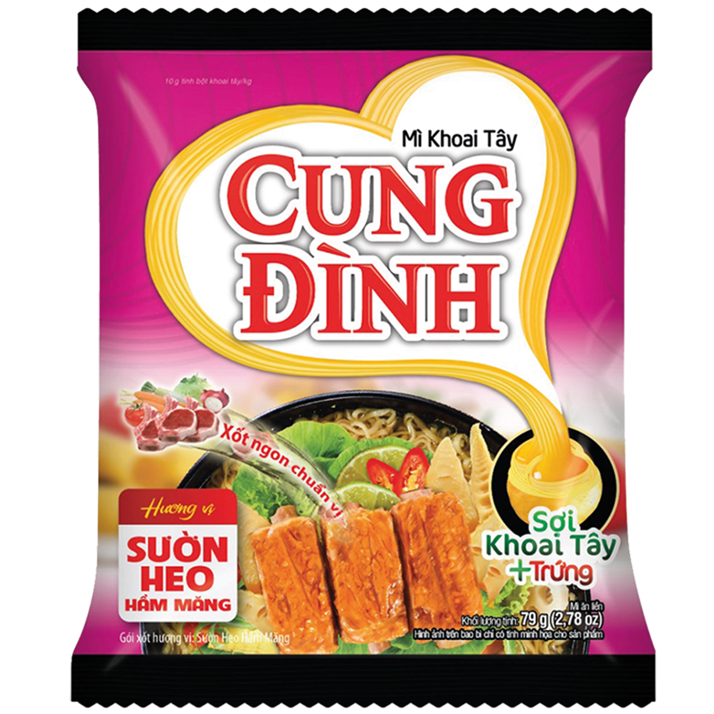 Picture of VN | Cung Dình | Instant Noodles - Sparerib Bamboo Shoots Flavor | 3x30x79g.