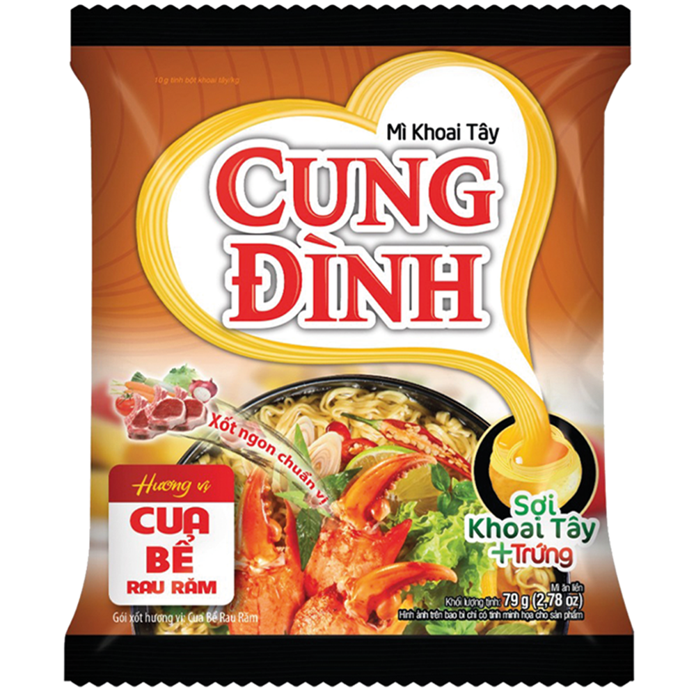 Picture of VN | Cung Dình | Instant Noodles - Crab with Laksa Flavor | 3x30x79g.