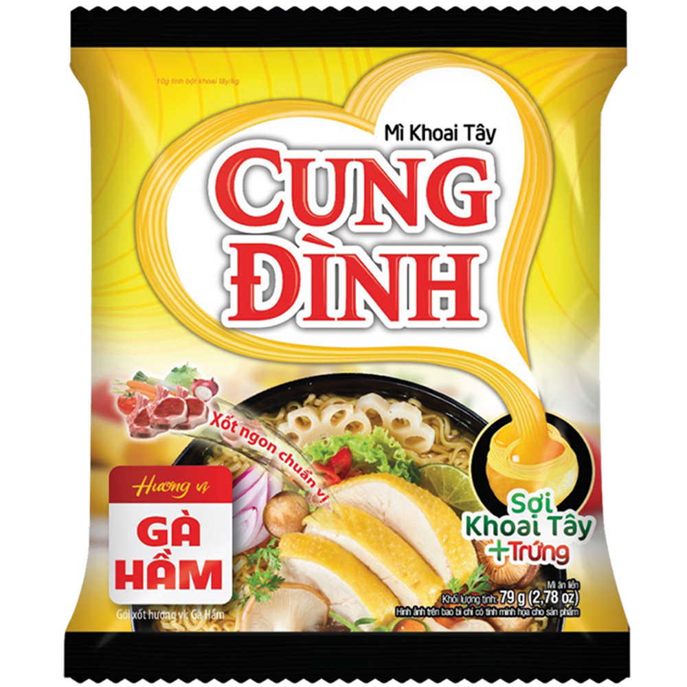 Picture of VN | Cung Dình | Instant Noodles - Stewed Chicken | 3x30x79g.