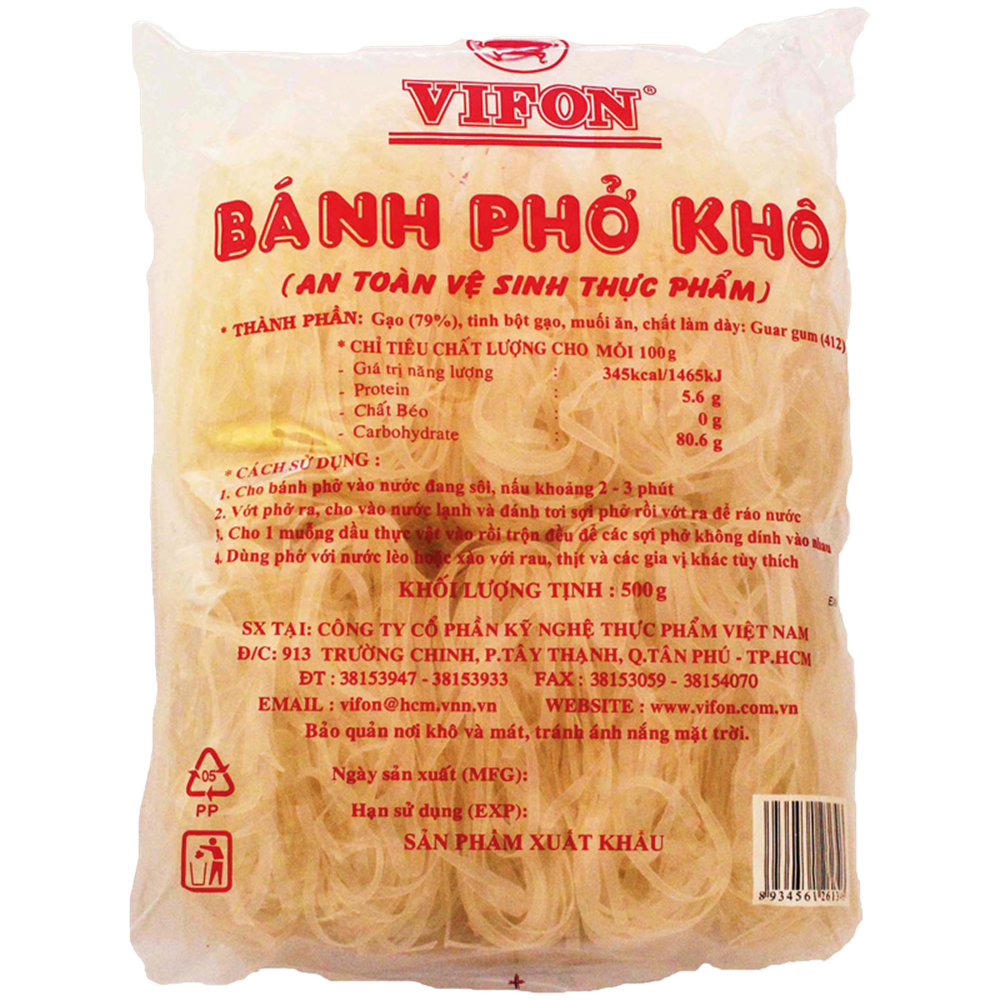 Picture of VN | Vifon | Dried Rice Sticks 3mm Bánh pho khô | 20x500g.